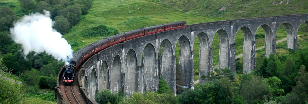 Jacobite train aka the harry potter train over the Glenfinnan viaduct